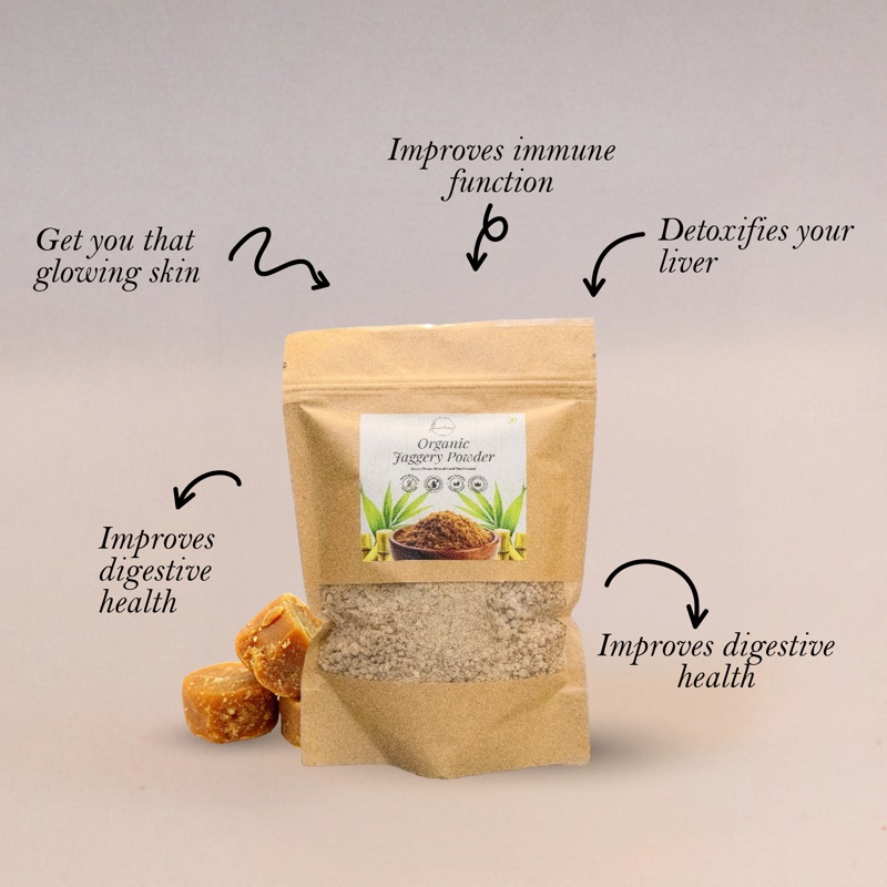 Organically Grown and Processed Jaggery Powder