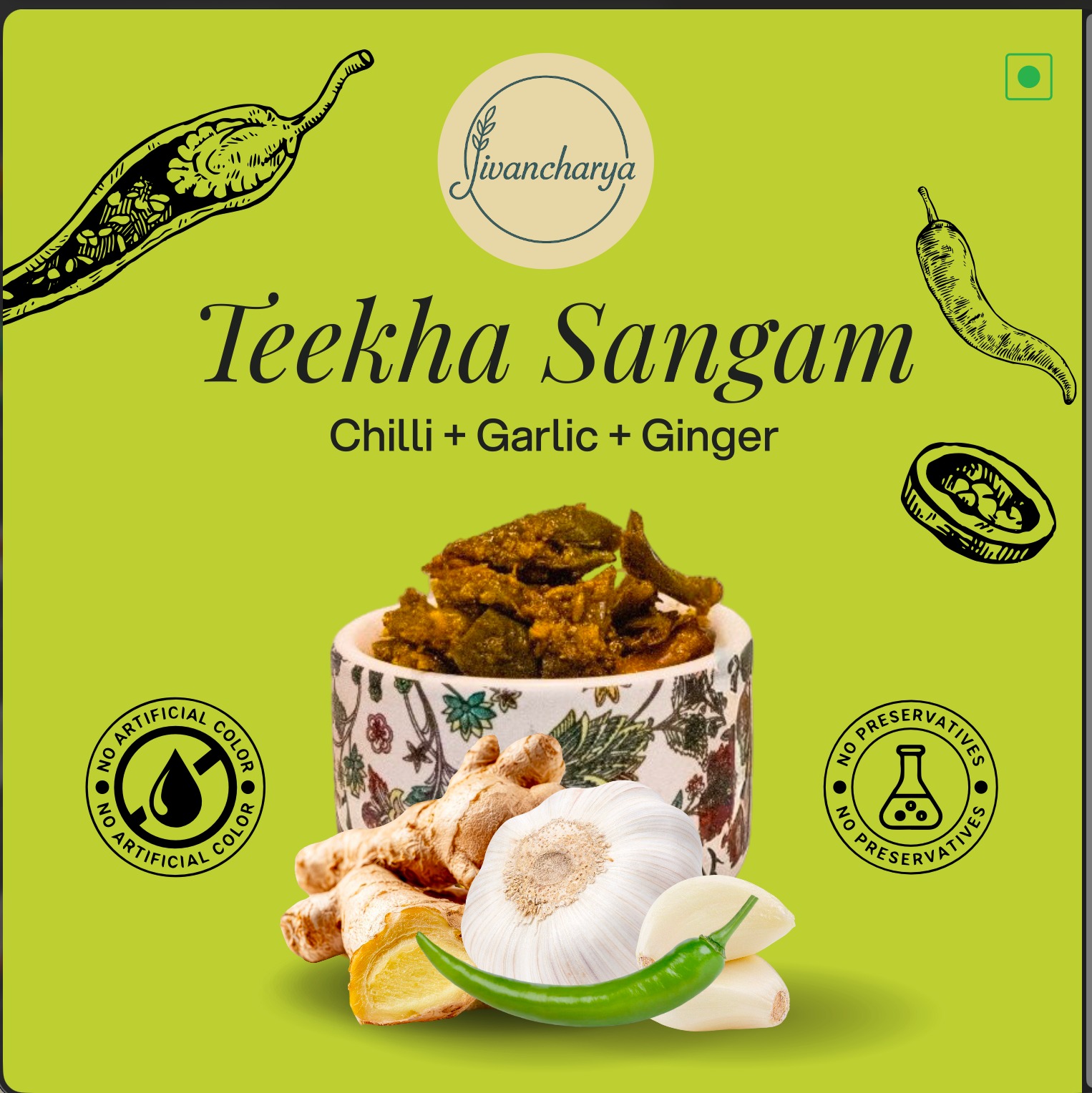 Teekha Sangam Probiotic Pickle 200g thumbnail 3