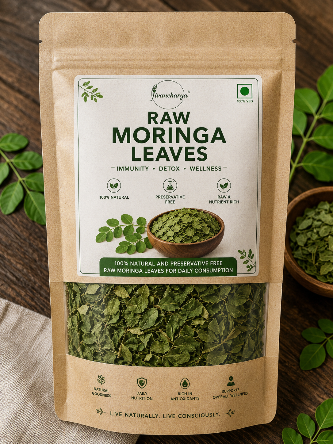Raw Moringa Leaves